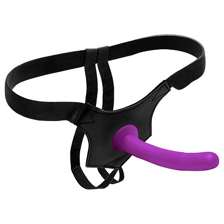 Strap on - cinta com dildo ponto G -17X4 - cor lilás
