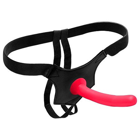Strap on - cinta com dildo ponto G -17X4 - cor rosa