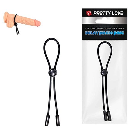 PRETTY LOVE DELAY MAGIC RING - anel peniano laço prolongador de ereção mais firme