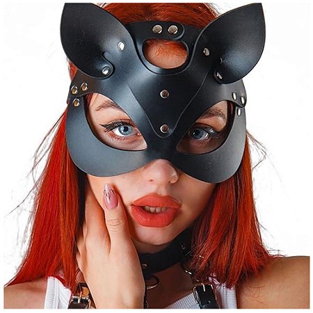 Cat Mask - Máscara em couro sintético formato de gato