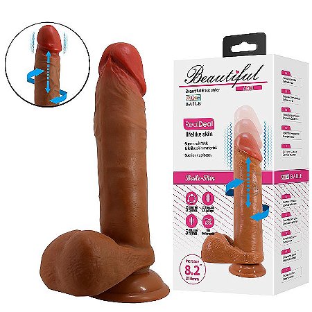 Pretty Love Abel - pênis realístico com vai e vem rotativo - 21x4,2cm