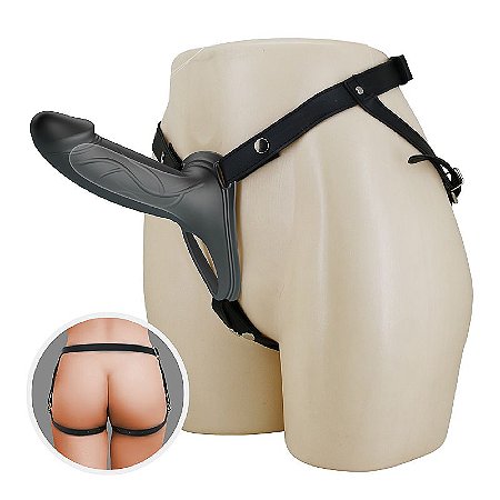 Pretty Love Landon - capa peniana com cinta - 24.9 X 4.5cm - cor preta