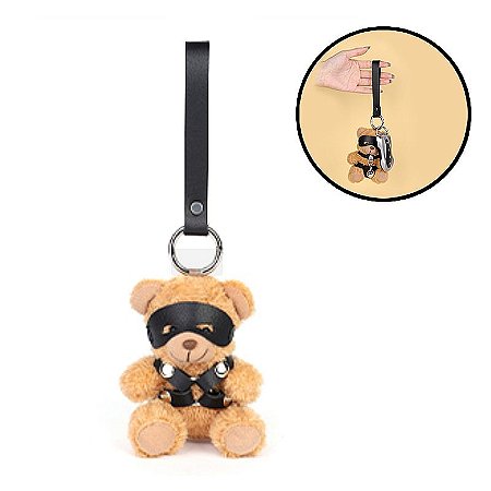 Chaveiro de ursinho de pelúcia sado