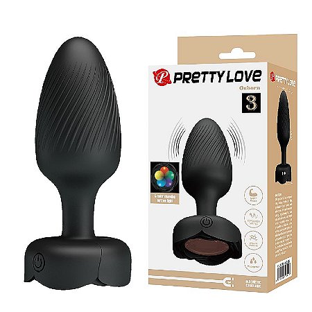 Pretty Love Osborn - plug anal com vibração recarregável com luz led  - 9,8x3,4cm