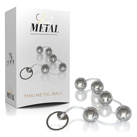 Lust Metal Thai Metal Ball - cordão bolinha tailandesa em aço inox - cor prata
