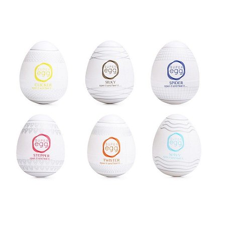 EGG MAGICAL KISS - MASTURBADOR MASCULINO EM FORMA DE OVO - CAIXA COM 6 UNIDADES