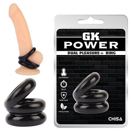CHISA DUAL PLEASURE +RING - Anel Peniano com alça de escroto