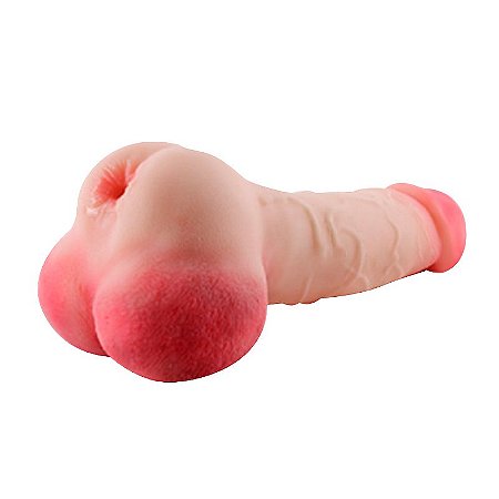 Penis Sleeve With Anus - 2 em 1 Capa peniana e Masturbador com formato de vagina em cyber skin