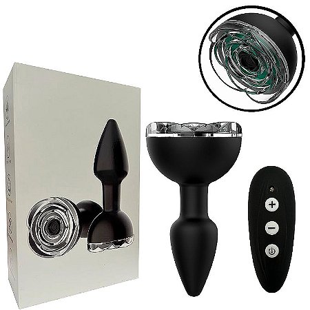 Plug anal recarregável com controle remoto por voz - 5.6 x 2.5cm