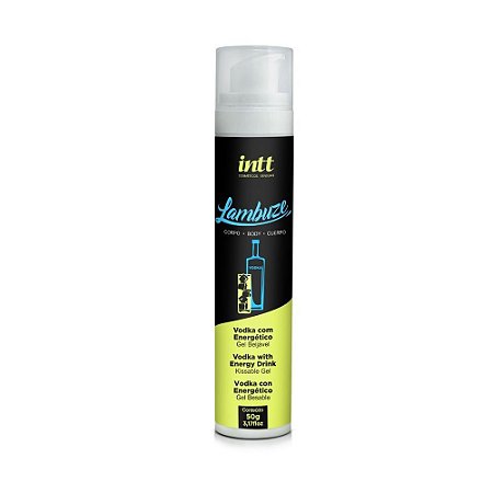 INTT LAMBUZE AIRLESS - GEL BEIJÁVEL HOT 50G - SABOR VODKA COM ENERGÉTICO