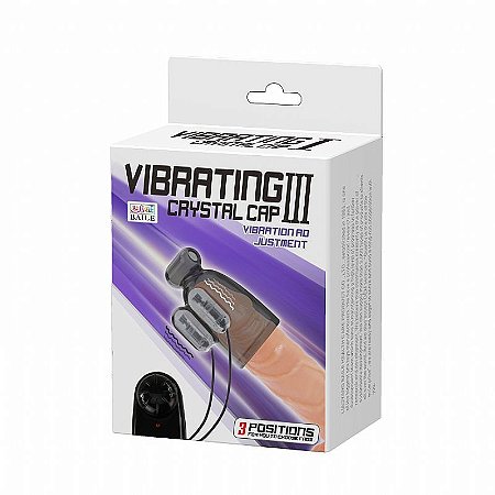 BAILE VIBRATING CRYSTAL CAP 3 - ESTIMULADOR DE GLANDE COM VIBRAÇÃO MULTIVELOCIDADE - 6 X 3,4 CM