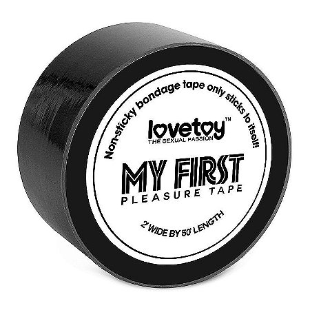 LOVETOY MY FIRST PLEASURE TAPE - FITA PARA BONDAGE | COR: PRETO