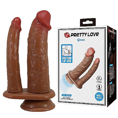Pretty Love Goran - Pênis duplo realístico - 20.0 x 4.2cm
