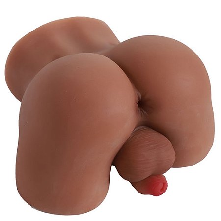 Mario - Masturbador bumbum masculino possui pênis realístico e ânus penetrável - cor marrom