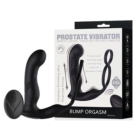 SECWELL PROSTATE MASSAGERS BUMP ORGASM Thrusting - Anel Peniano duplo com plug anal vai e vem recarregável e controle remoto sem fio