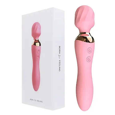 Vibrador e massageador varinha mágica recarregável com aquecimento