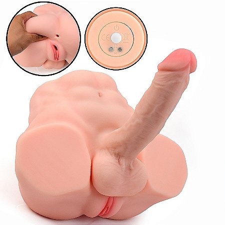 Willow - Masturbador Hermafrodita com Vagina ânus e pênis com vibrador