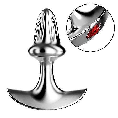 Plug anal de aço inox - 8,5 x 3,3 cm
