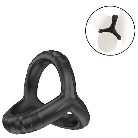 Anel peniano flexível duplo em silicone