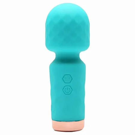 Mini massageador varinha mágica recarregável - cor azul