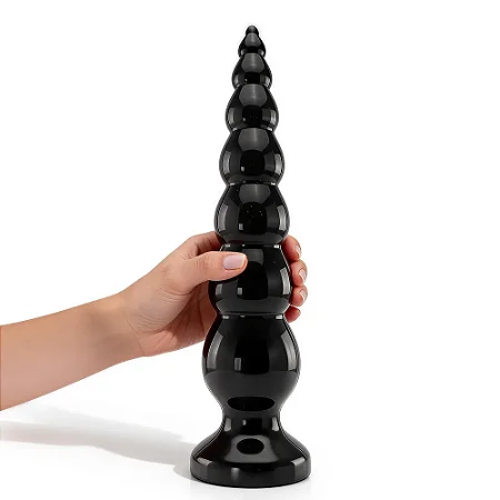 Realistic big butt plug Khalifa Graduado - Plug Anal Grande 40 x 8cm - cor preta
