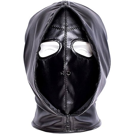 Fetish Bondage Double Mask - Capuz com Abertura na Região dos Olhos e Fechamento em Zíper