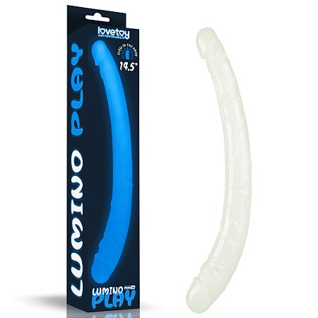 Lovetoy Lumino Play Double Dildo - Pênis Duplo Fosforescente 37 Cm