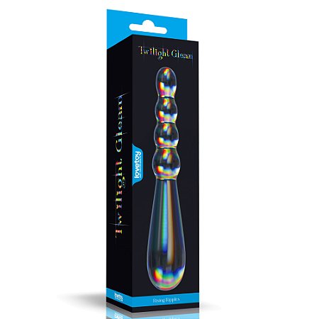 Lovetoy Rising Ripples Twilight Gleam Glass Dildo - Penetrador de Vidro - 19 cm