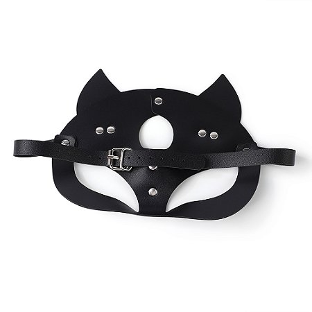Máscara de Gatinha em Couro Sintético com Ajuste Regulável