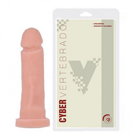 PÊNIS CYBER SKIN VERTEBRADA 18,5X4 CM - COR BEGE