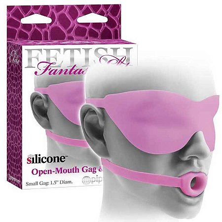 Pipedream Open Mouth Gag & Mask - Mordaça em Forma de Aro com Máscara