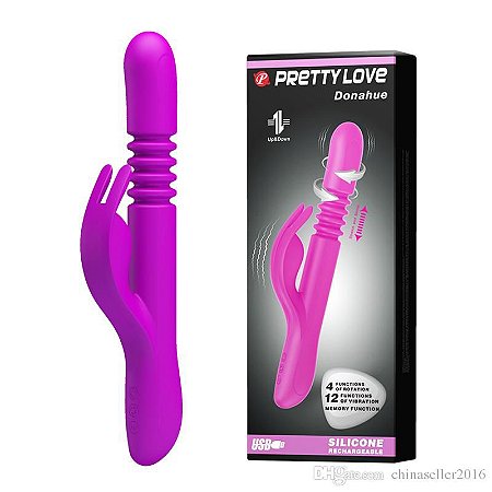 Pretty Love Donahue - vibrador rotativo com movimento via e vem recarregável