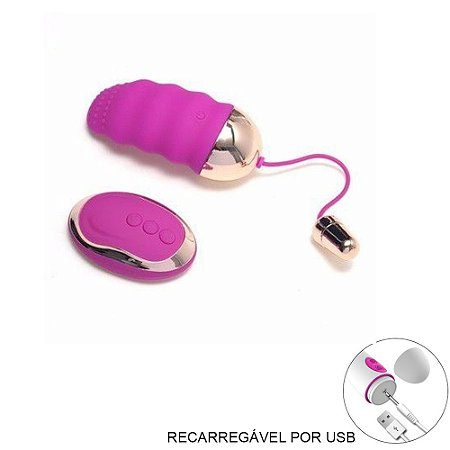 APHRODISIA REMOTE CONTROL JUMP EGG - CÁPSULA VIBRATÓRIA RECARREGÁVEL COM TEXTURA MASSAGEADORA, 10 MODOS DE VIBRAÇÃO E CONTROLE SEM FIO - 8 X 3 CM | COR: ROXO