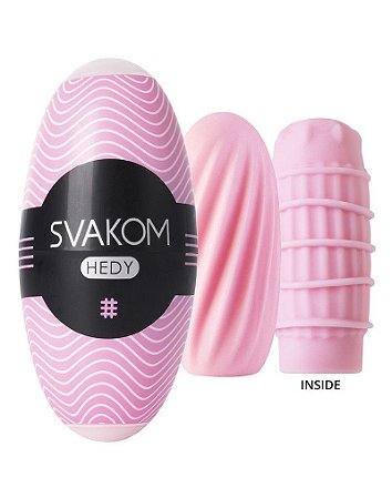 SVAKOM EGG ICE CREAM REAL DEAL HEDY PINK - MASTURBADOR EM FORMA DE OVO - COR ROSA