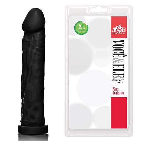 BIG EROTIC TOYS - PRÓTESE REALÍSTICA GLANDE DEFINIDA E VEIAS SALIENTES - 27,5 X 5,5 CM - COR PRETA