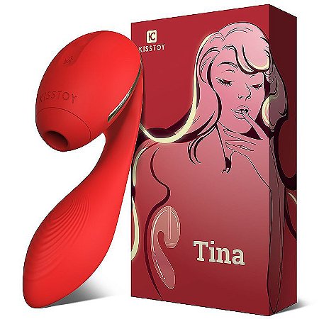 KISSTOY TINA PLUS - VIBRADOR RECARREGÁVEL COM AUTO-AQUECIMENTO ESTIMULADOR DE PONTO G E SUGADOR CLITORIANO