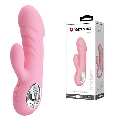 PRETTY LOVE ANSEL CARINA - VIBRADOR PONTO G E CLITÓRIS RECARREGÁVEL E COM 7 MODOS DE VIBRAÇÃO