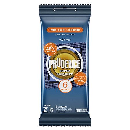 Preservativo camisinha prudence super sensitive - 6uni