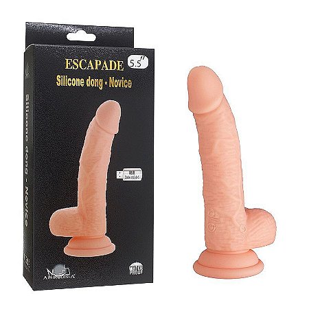 APHRODISIA ESCAPADE SILICONE DONG NOVICE - PÊNIS REALÍSTICO RECARREGÁVEL COM VIBRADOR E VENTOSA - 19  X 3,2 CM