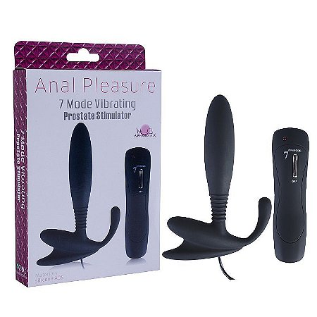 ANAL PLEASURE BEGINER'S - ESTIMULADOR DE PROSTATA EM SILICONE CIRÚRGICO COM 7 VELOCIDADES DE VIBRAÇÃO - 9,3 X 2,3 CM