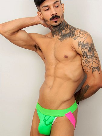 CUECA JOCKSTRAP LINHA NEON – COR VERDE