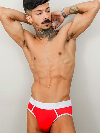 CUECA JOCKSTRAP CLÁSSICA - COR VERMELHA