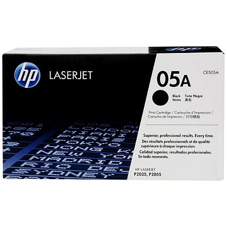 Cartucho de Toner HP 05A Preto Laserjet Original (CE505AB) Para HP Laserjet  P2055dn, P2035, P2035n
