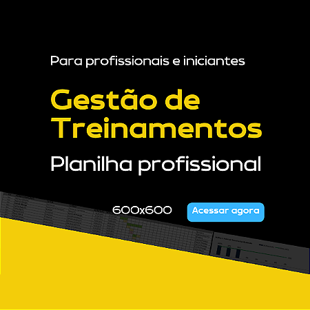 Master Planilha de Gestão de Treinamentos Profissional