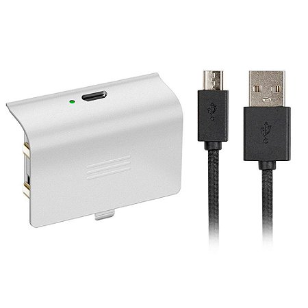 Bateria para controle Xbox One S Branco - acompanha cabo USB