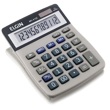 Calculadora de Mesa Eletrônica MV-4122 Cinza - Elgin