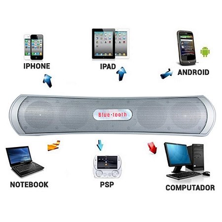 Caixa De Som Bluetooth Usb Cartão Sd