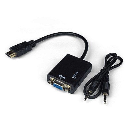 Conversor Hdmi Para Vga Com Saída P2 De Áudio