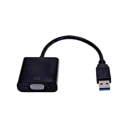 Conversor USB 3.0 Macho para VGA Fêmea
