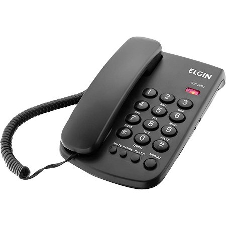 Telefone Mesa TCF 2000 Preto - Elgin